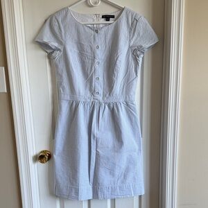 Brooks Brothers Light Blue and White Mini Dress